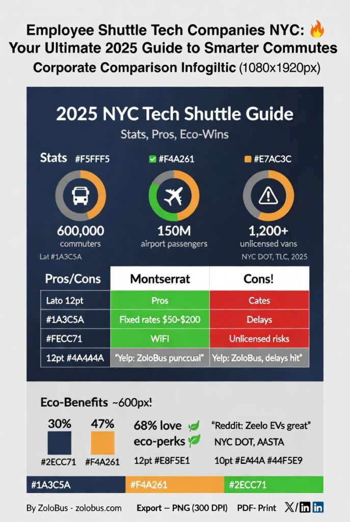 Employee Shuttle Tech Companies NYC: Your Ultimate 2025 Guide to Smarter Commutes 4 Infographic employee shuttle tech companies NYC