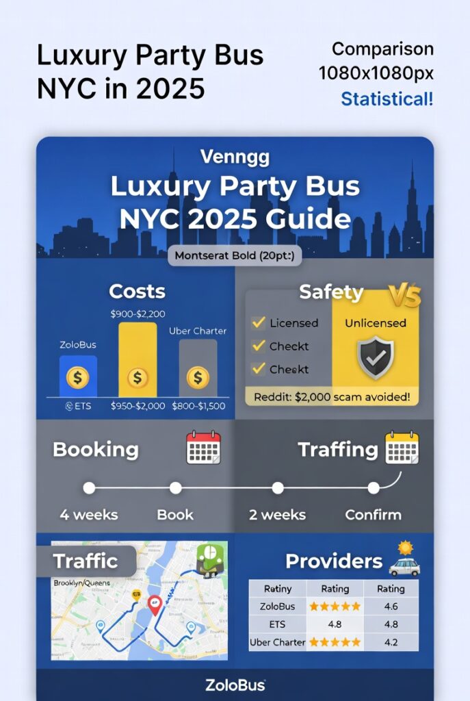 luxury party bus NYC in 2025: Rolling in Style, No Headaches 4 Infographic luxury party bus NYC