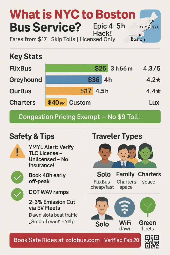Ultimate Essential Guide: What is NYC to Boston Bus Service – Your Trusted 2026 Roadmap 4 Infographic what is NYC to Boston bus service
