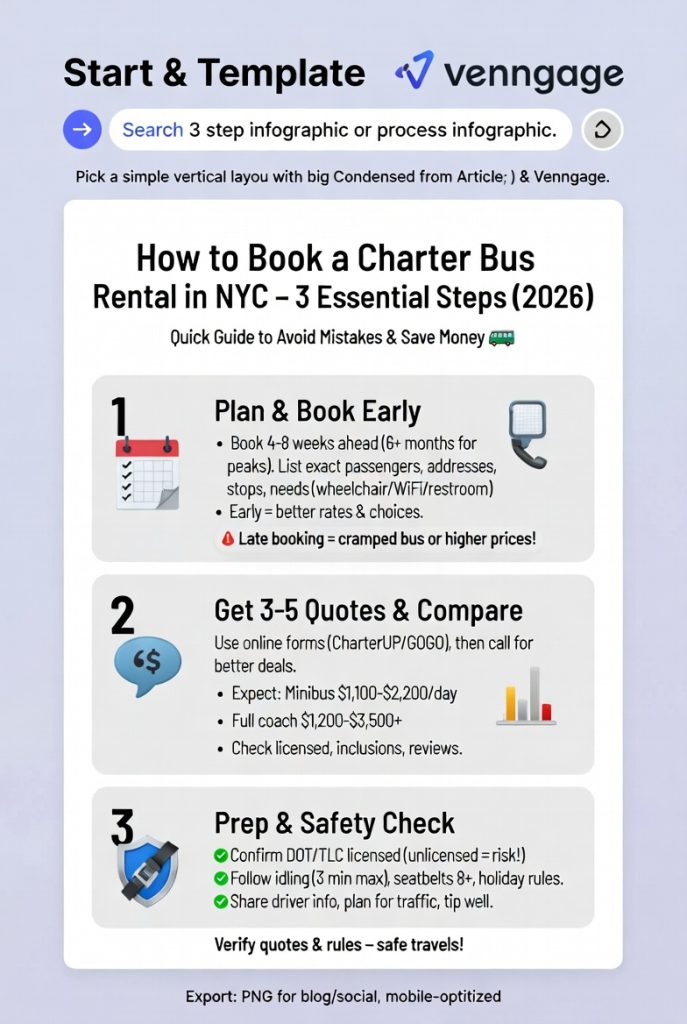 How to Book a Charter Bus Rental in NYC: Easy Steps, Real 2026 Costs & Insider Tips That Actually Work 4 Infographic how to book a charter bus rental in nyc