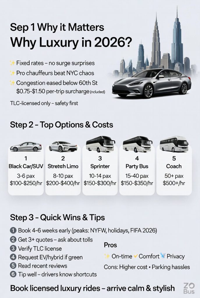 Infographic luxury event transportation nyc