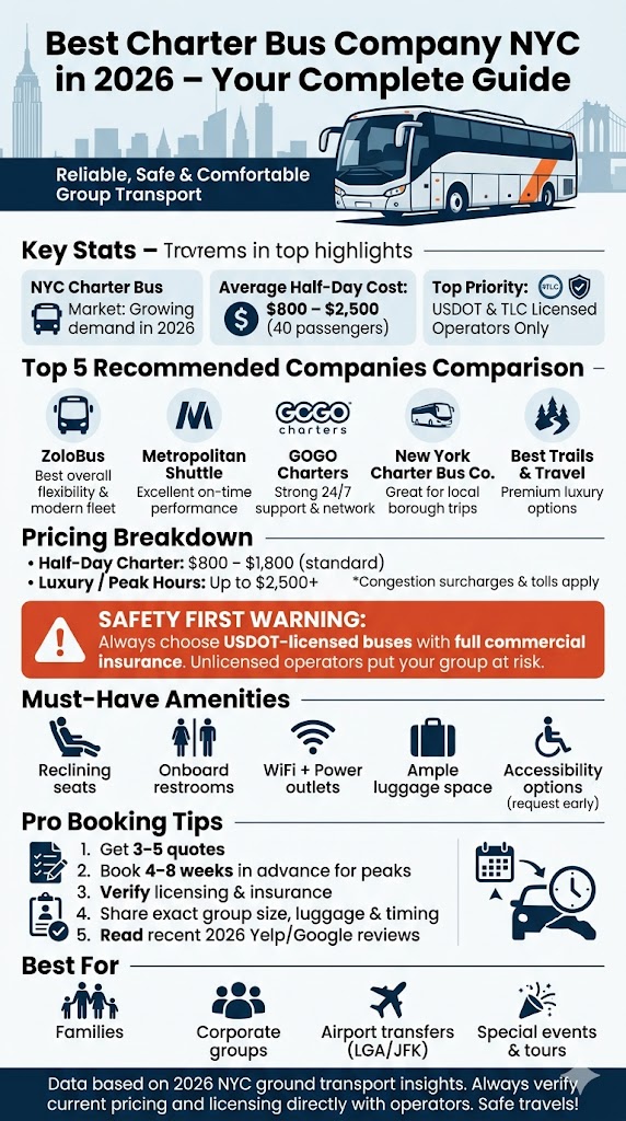Best Charter Bus Company NYC: 5 Honest Options for Corporate Groups in 2026 4 Infographic Best Charter Bus Company NYC